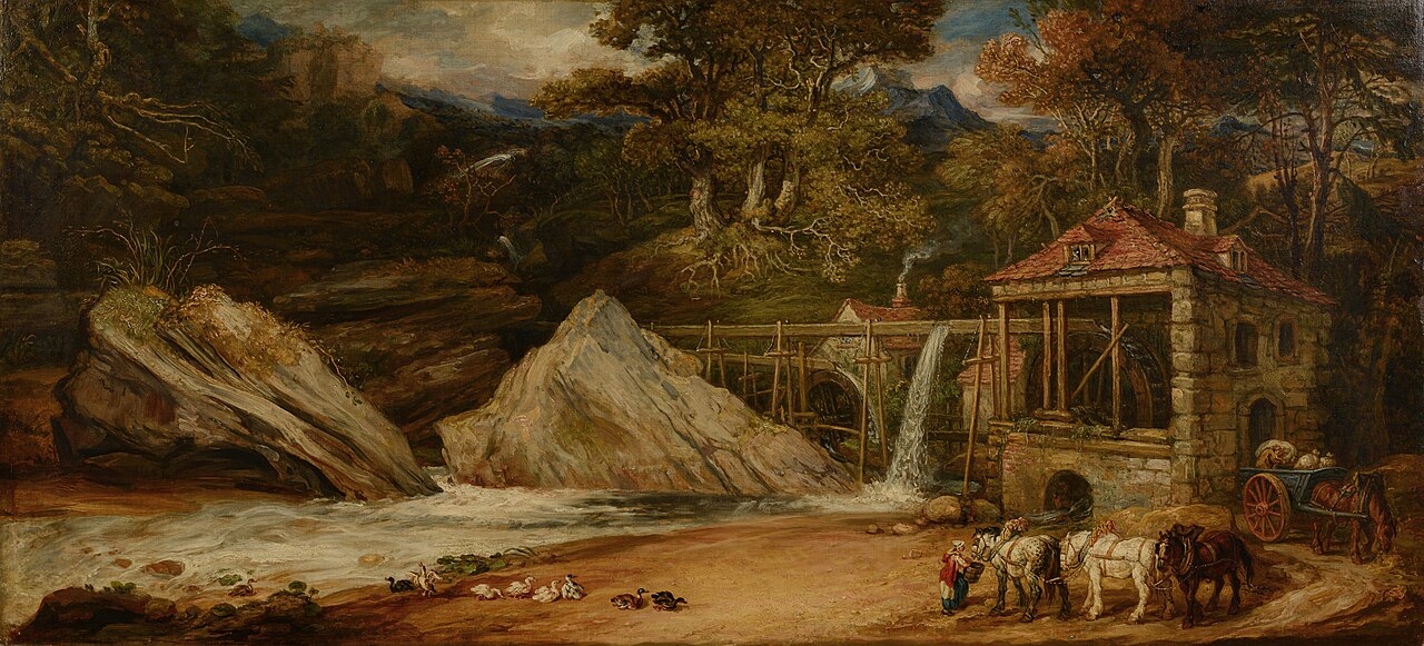An Overshot Mill in Wales (Aberdulais) by James Ward