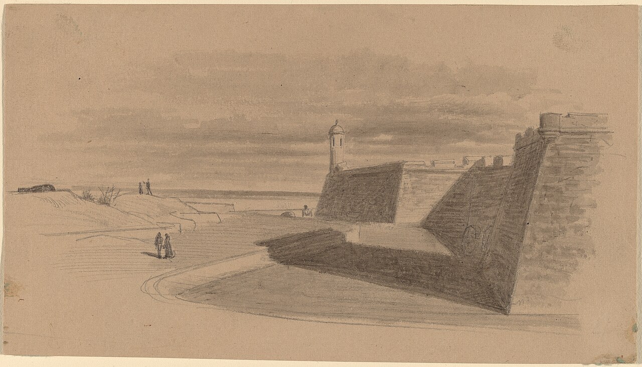 Moat at Fort Marion, Florida by James Wells Champney