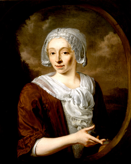Portrait of Sophia de Boser (?-1758), echtgenote van Jan van Delden (?-1770) by Jan Abel Wassenbergh