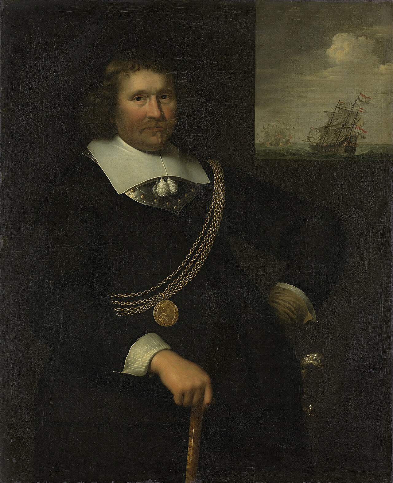 Jan Cornelisz Meppel (1609-69). Lieutenant-admiral of Holland and West-Friesland by Jan Albertsz Rotius