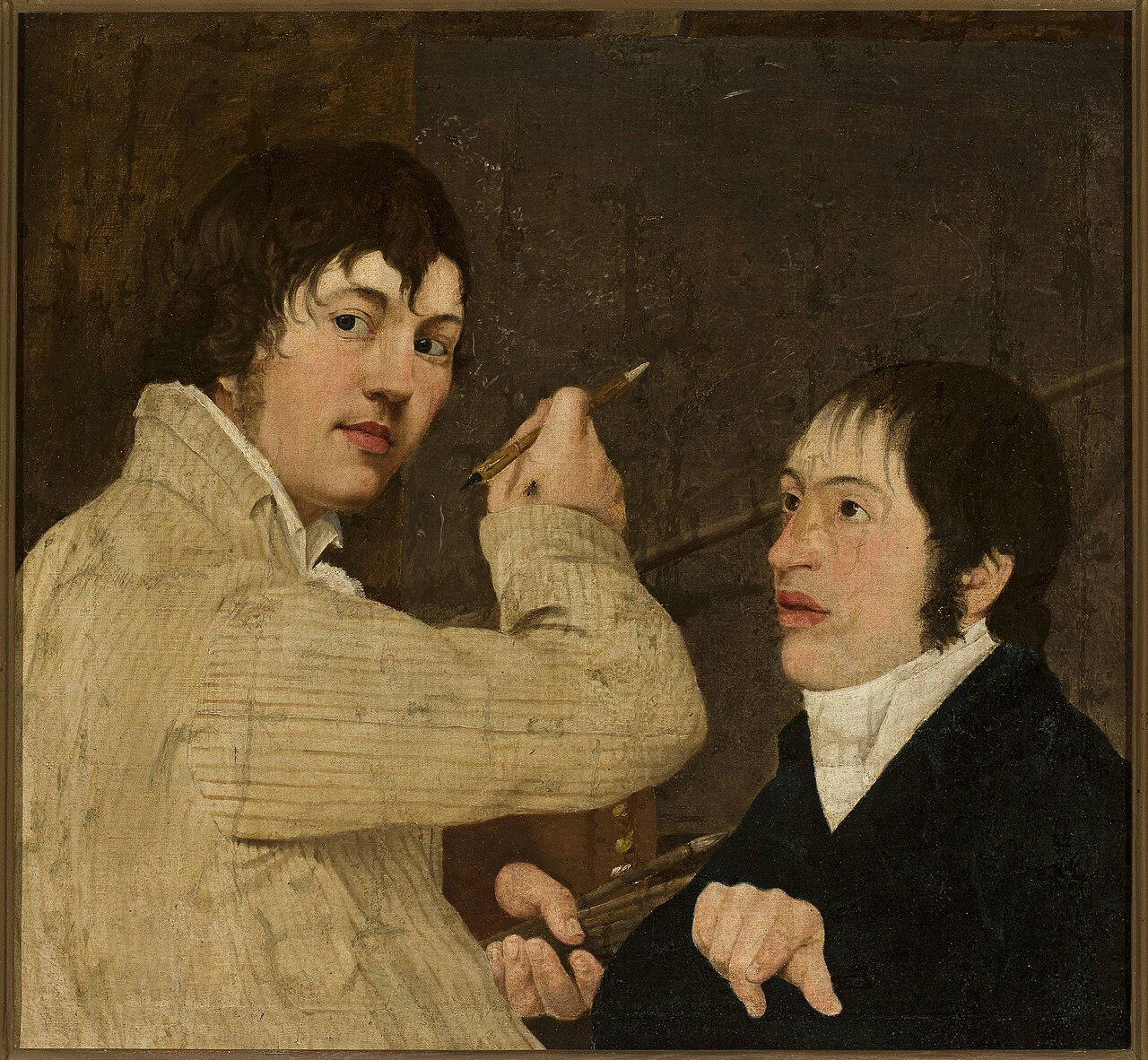 Self-portrait with a friend and a fly by Jan Antoni Blank