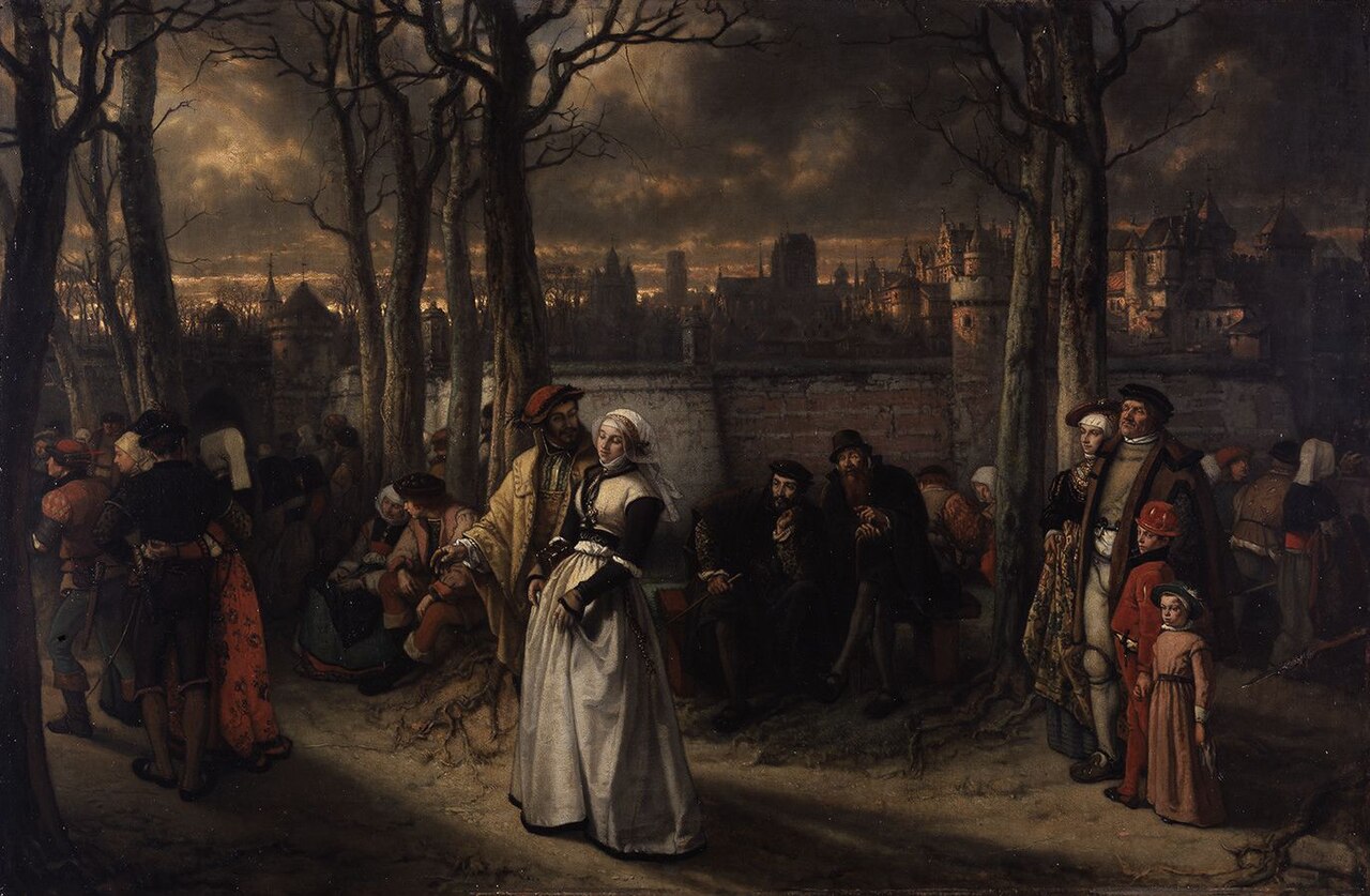Walk outside the Walls by Jan August Hendrik Leys