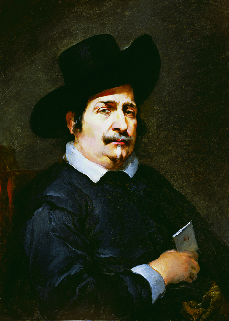 Portrait of a man with a letter by Jan Baptist Weenix