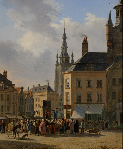 Market Day in Courtrai by Jan Baptiste de Jonghe
