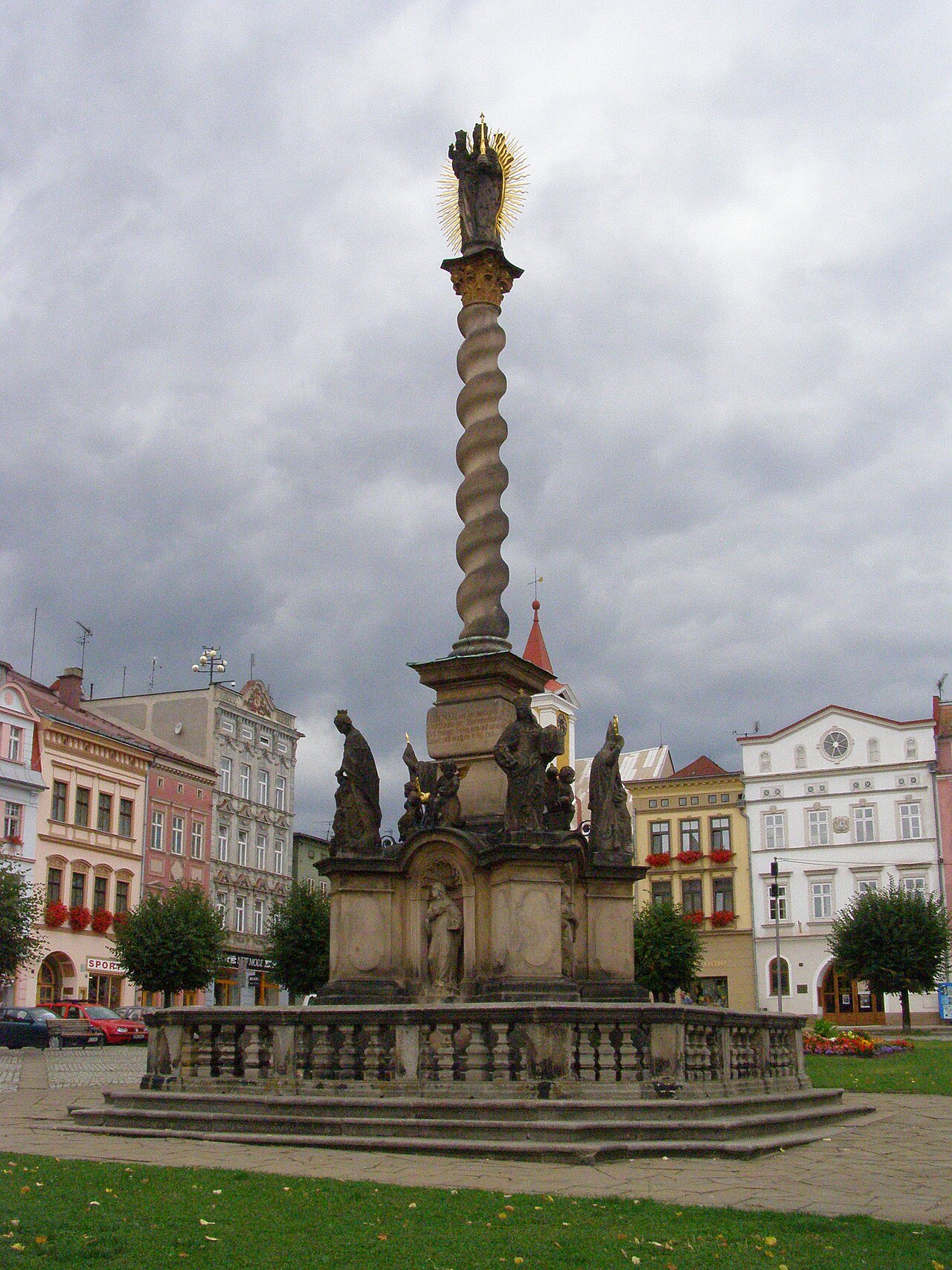 Maria column in Broumov by Jan Brokoff