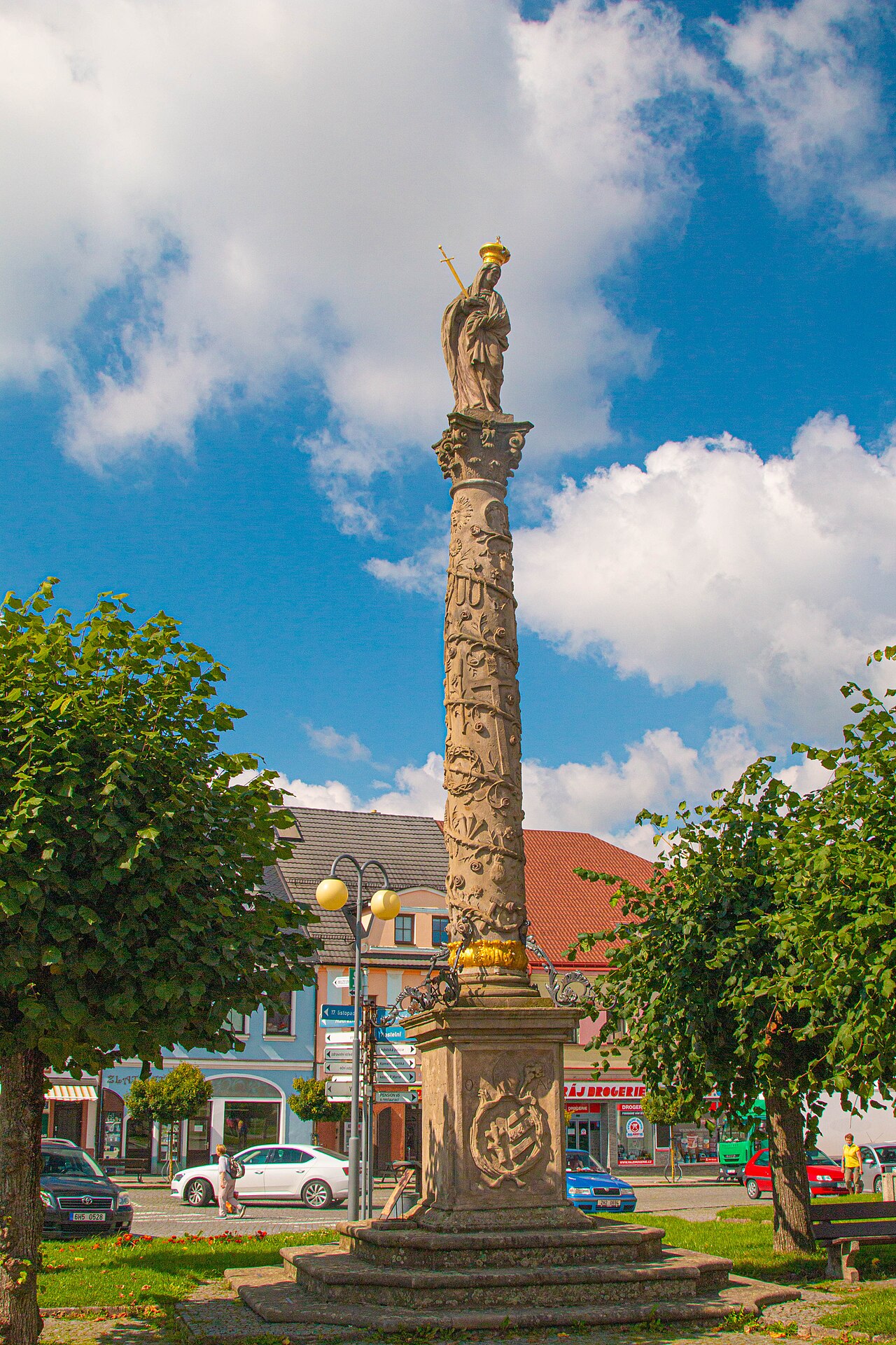 Maria column in Police nad Metují by Jan Brokoff