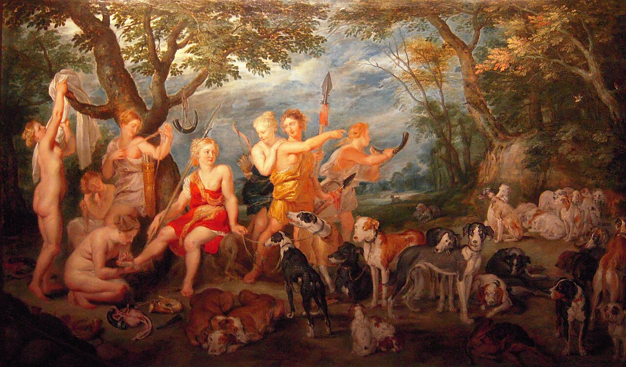 Diana at the Hunt - Diana and Her Nymphs on the Point of Leaving by Jan Brueghel the Elder