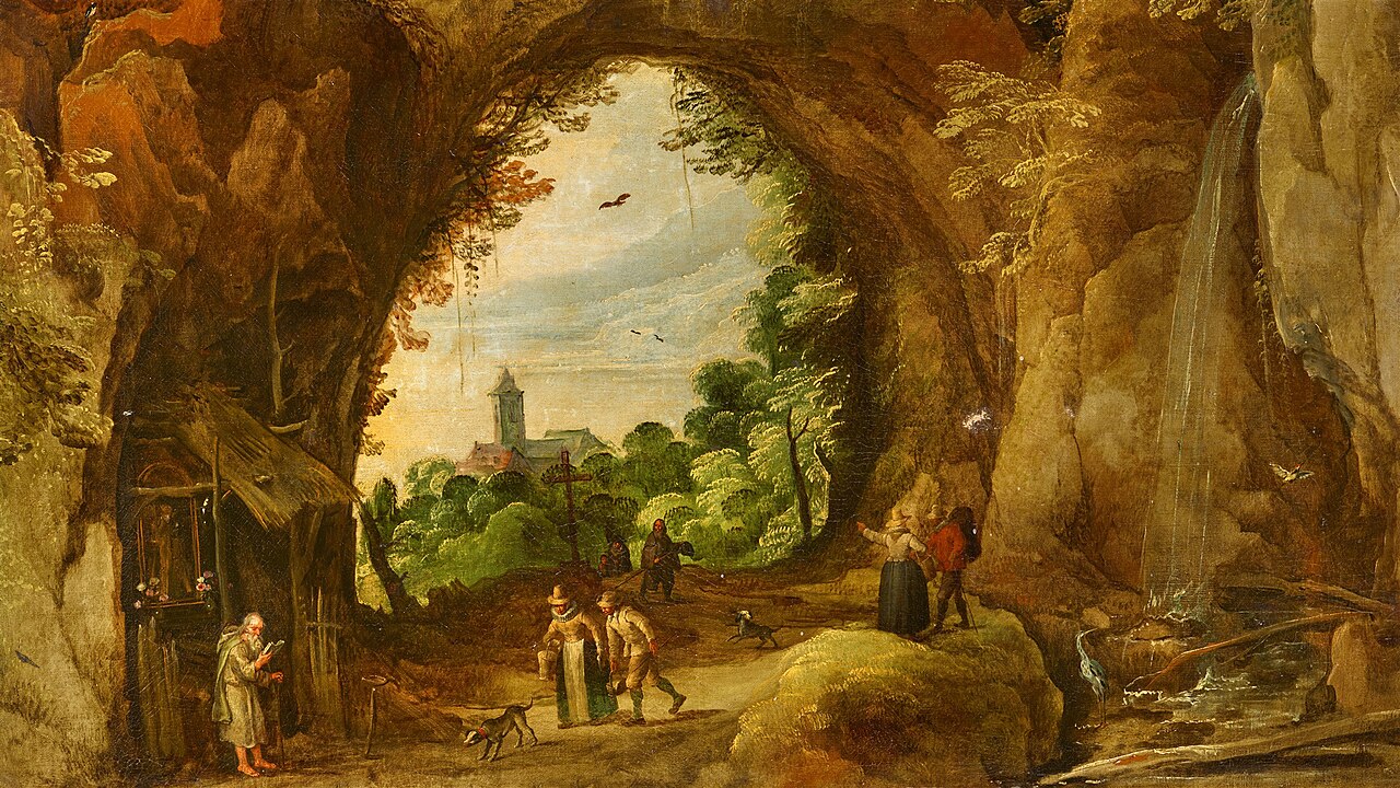 Grotto Landscape with a Hermitage by Jan Brueghel the Younger