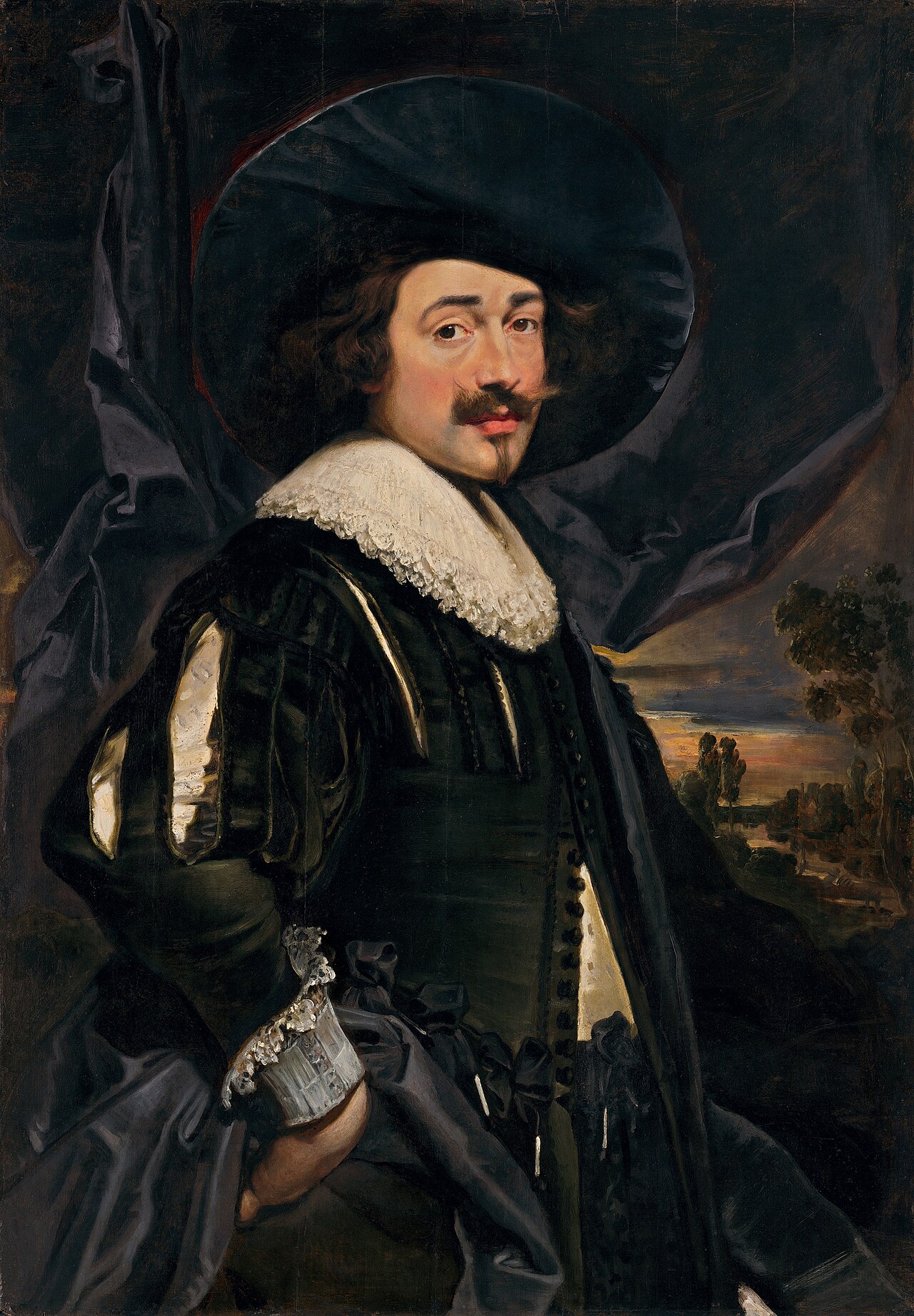 Portrait of a Man in a Wide-Brimmed Hat by Jan Cossiers