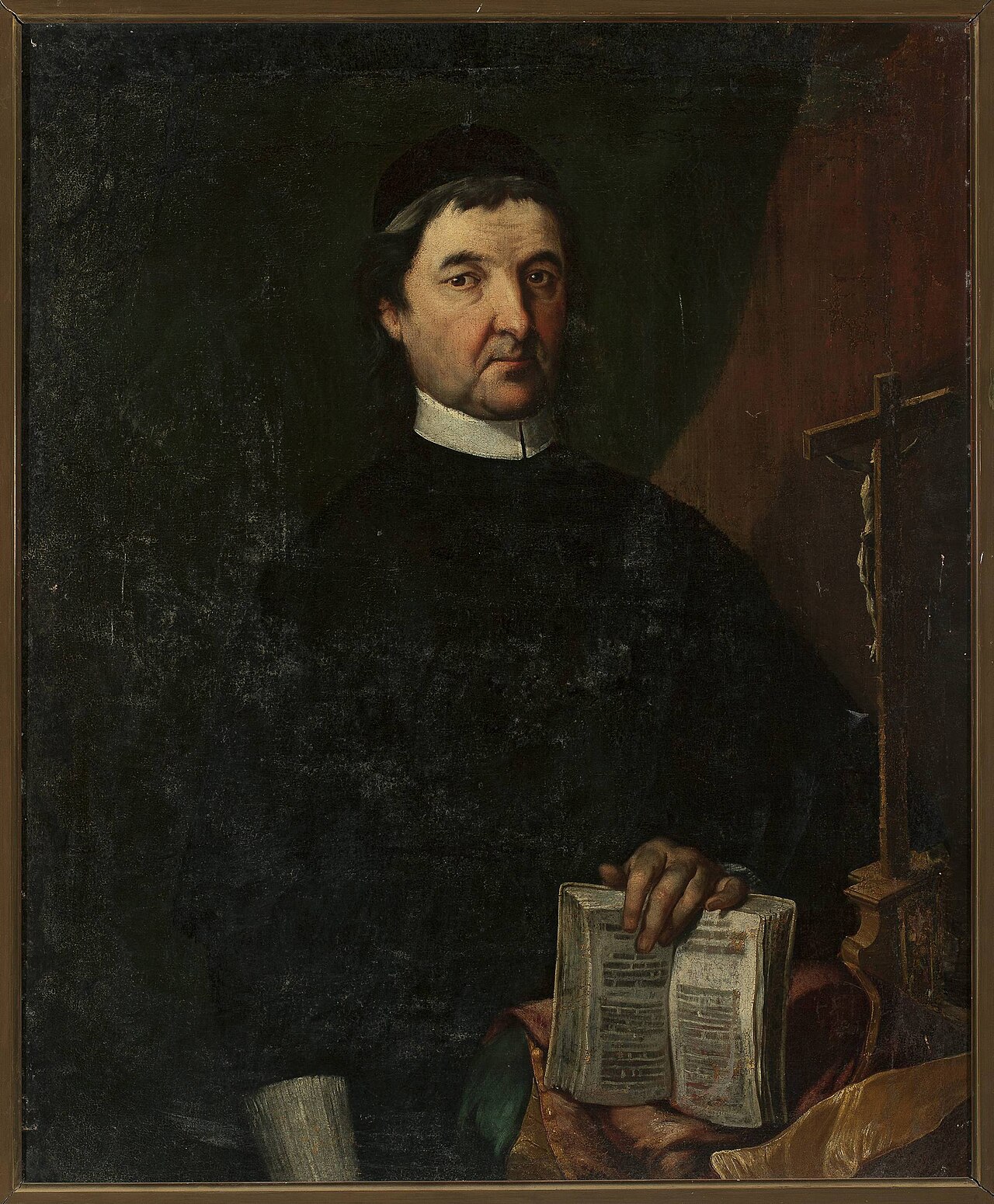 Portrait of a priest (Piarist?) by Jan Damel