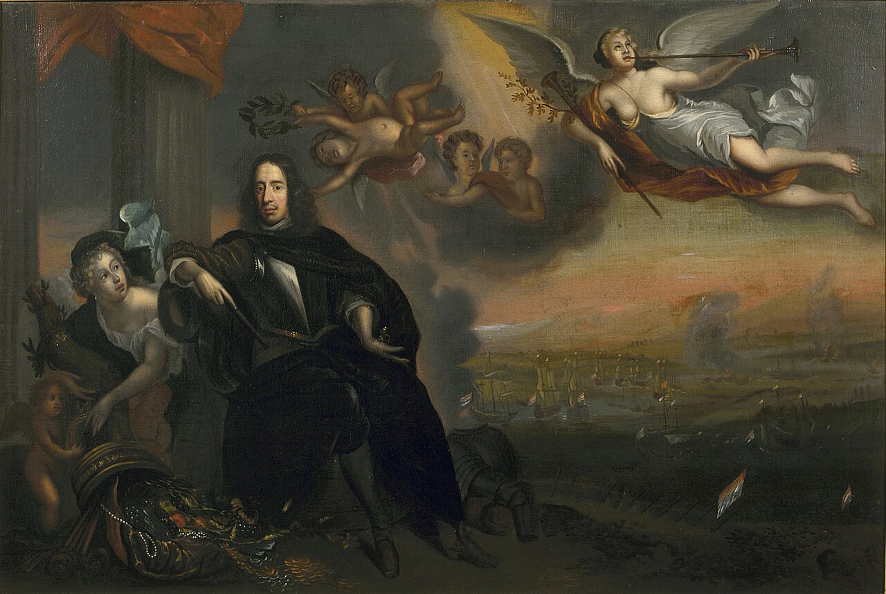 Allegory of Cornelis de Witt (1623-1672) as Instigator of the Victory at Chatham in 1667 by Jan de Baen