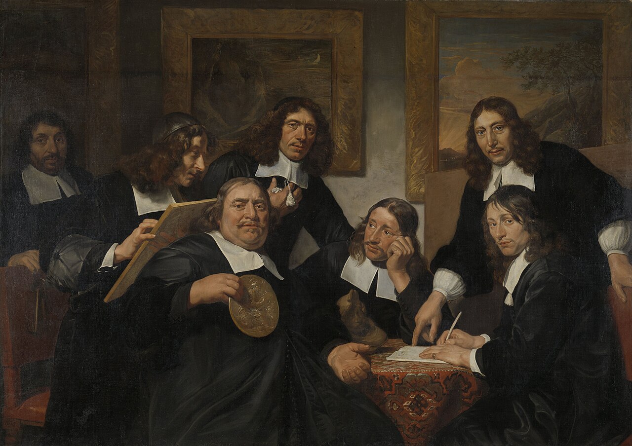 The governors of the guild of St. Luke, Haarlem, 1675 by Jan de Bray