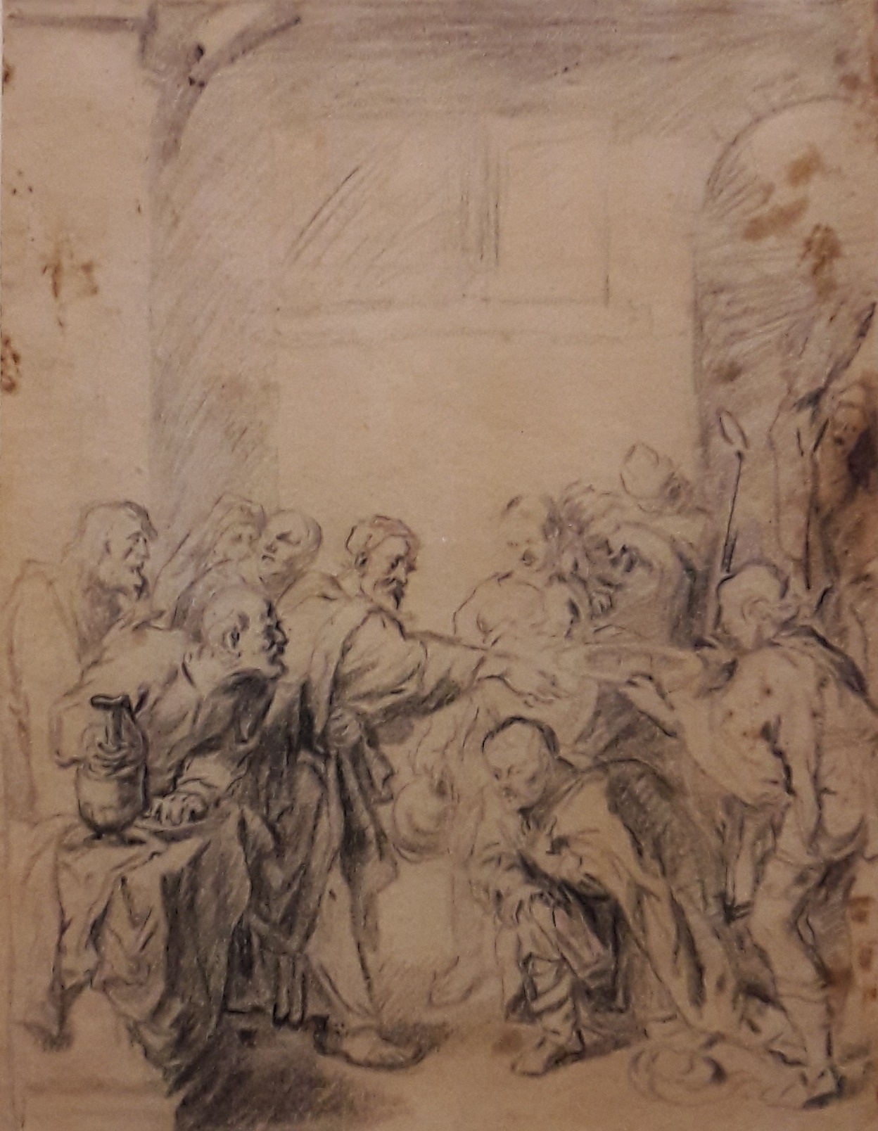 Saint Peter baptizing the centurion Cornelius by Jan Erasmus Quellinus
