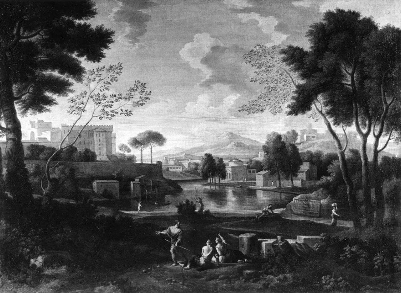 Classical Landscape with the Vatican Belvedere by Jan Frans van Bloemen