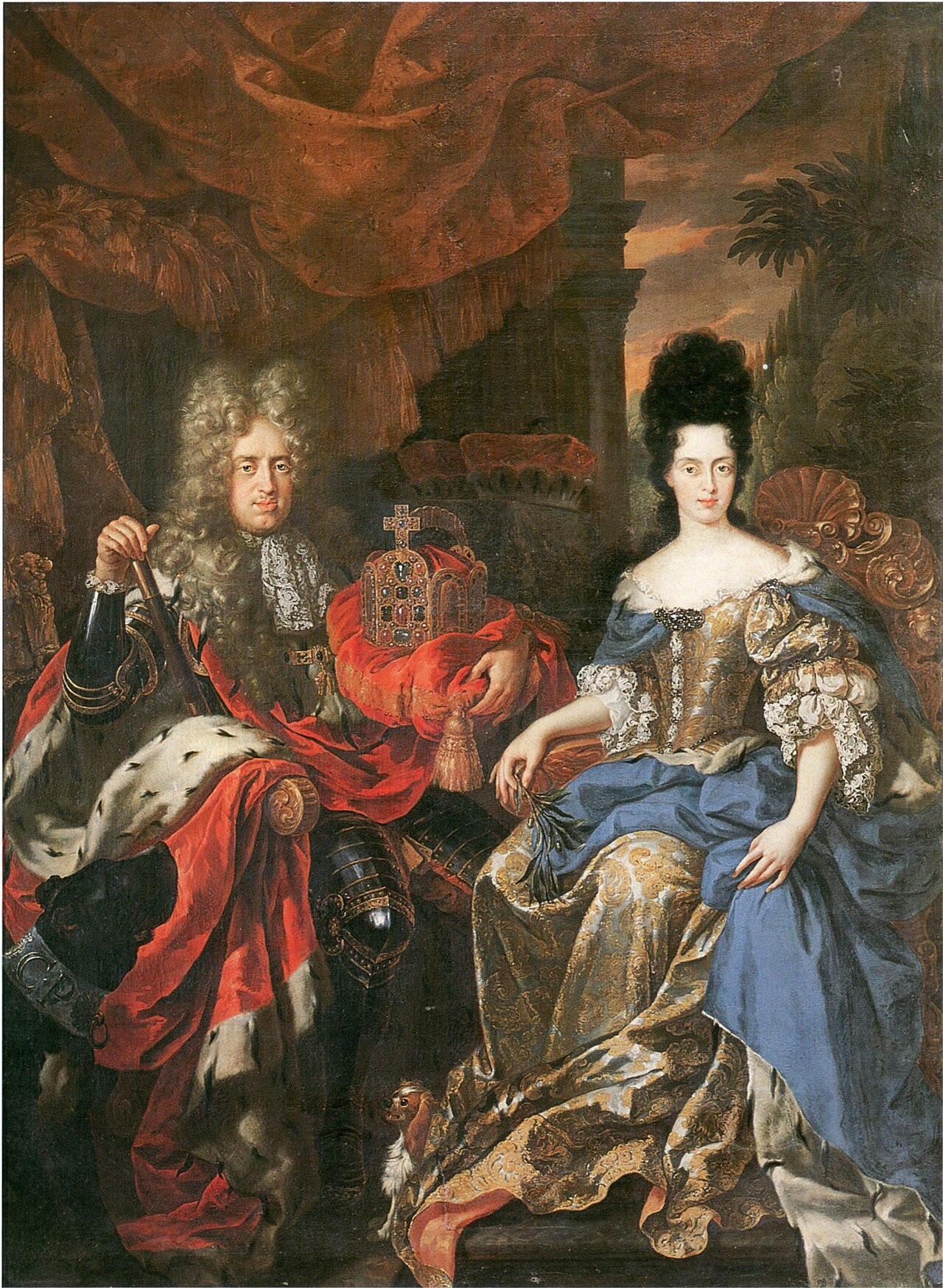Double portrait of Johann Wilhelm von der Pfalz and Anna Maria Luisa de' Medici by Jan Frans van Douven