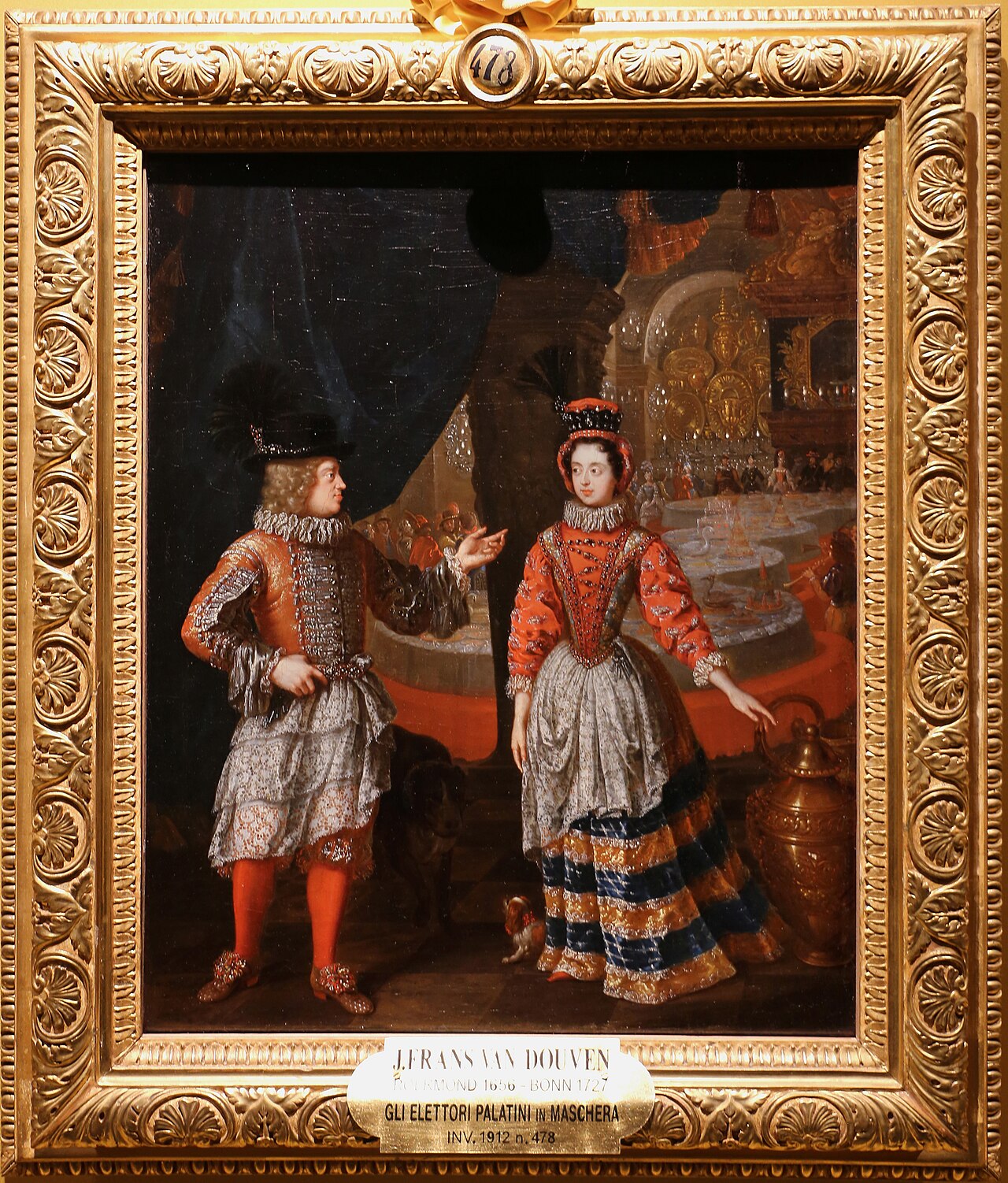 Palatine voters wearing masks by Jan Frans van Douven