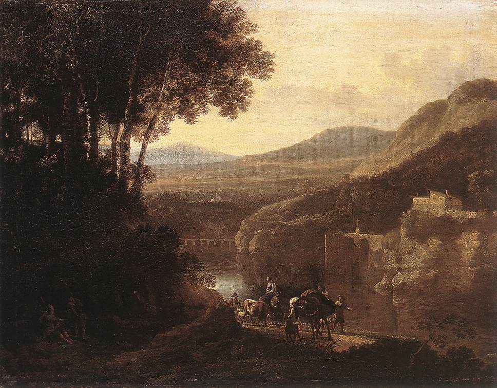River Scene by Jan Hackaert