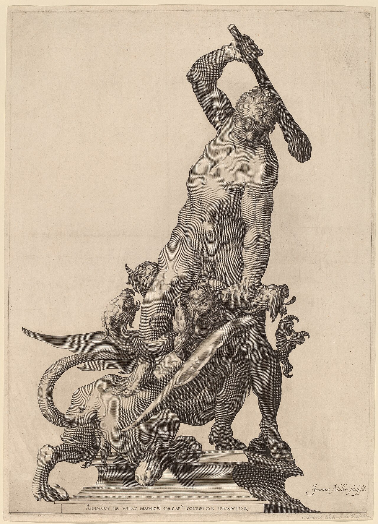 Hercules Killing the Hydra by Jan Harmensz. Muller