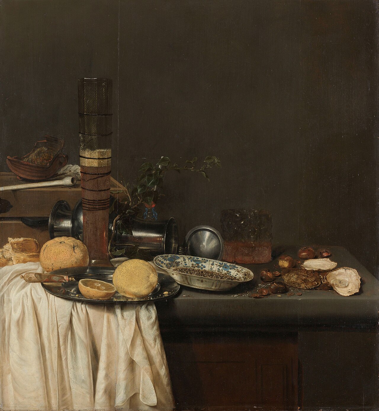 Still-life with a Tall Beer Glass by Jan Jansz van de Velde