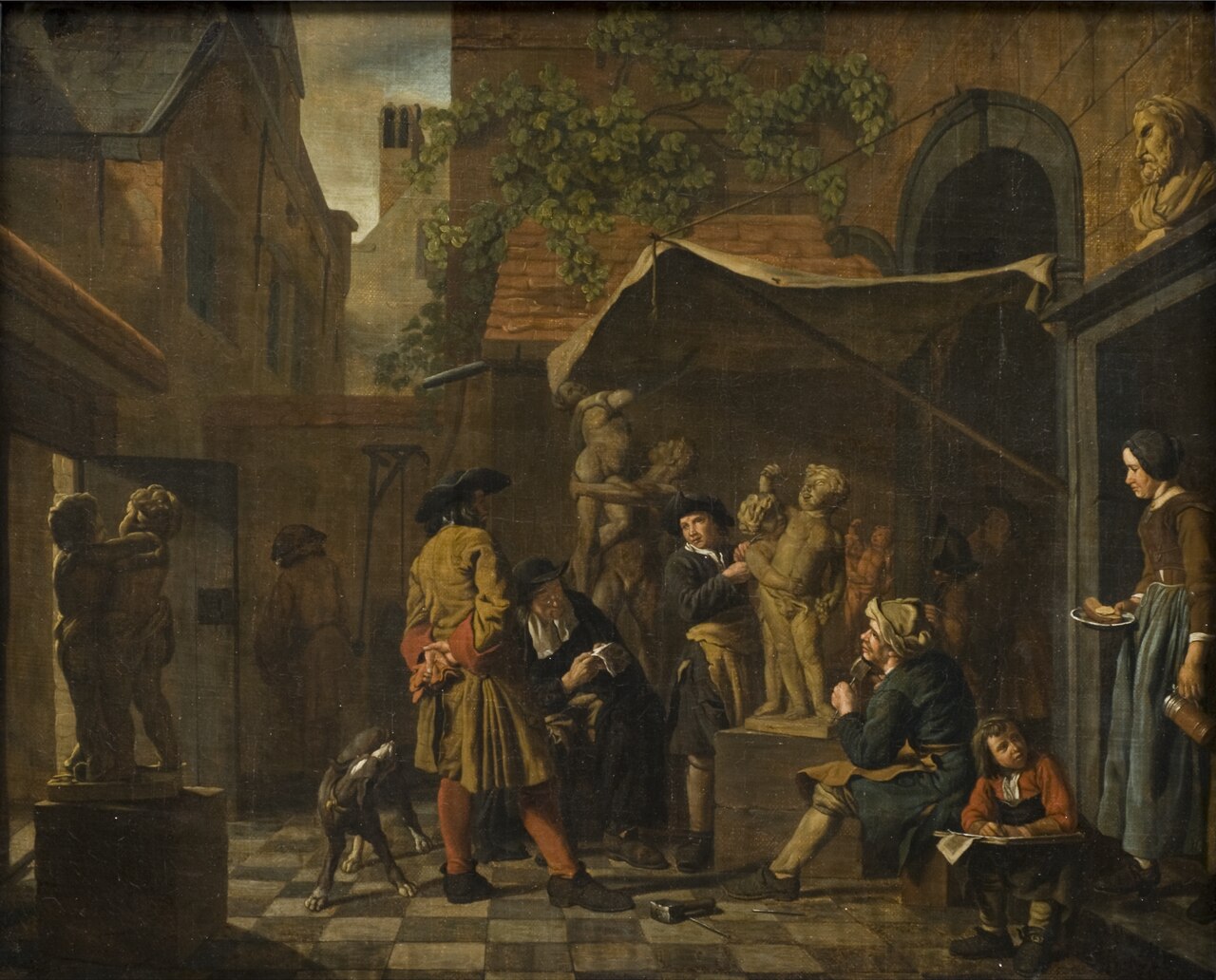 A Sculptor's Studio by Jan Josef Horemans the Elder