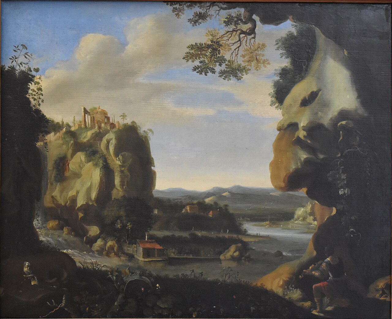Orpheus playing the violin at the entrance to Hell by Jan Linsen