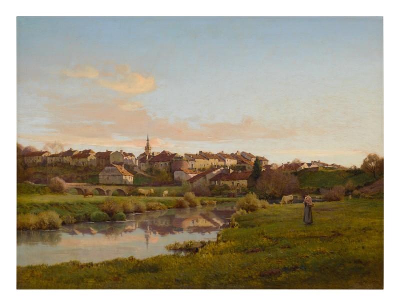 La Saône a Châtillon, Le Soir (Vosges) by Jan Monchablon