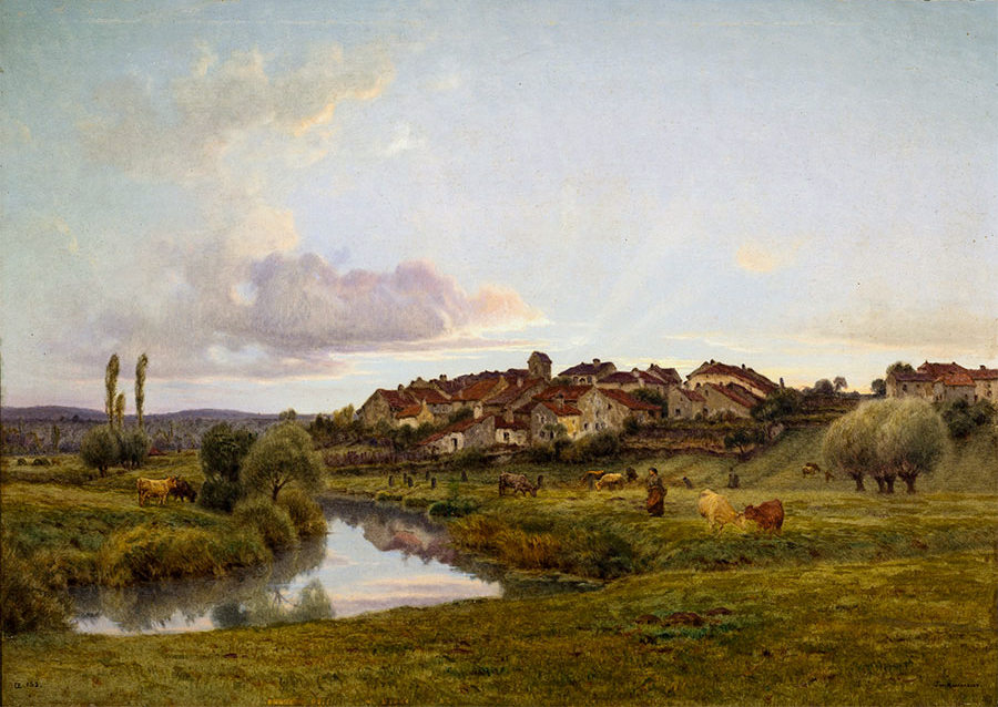 Saone River towards Lironcourt in the afternoon by Jan Monchablon