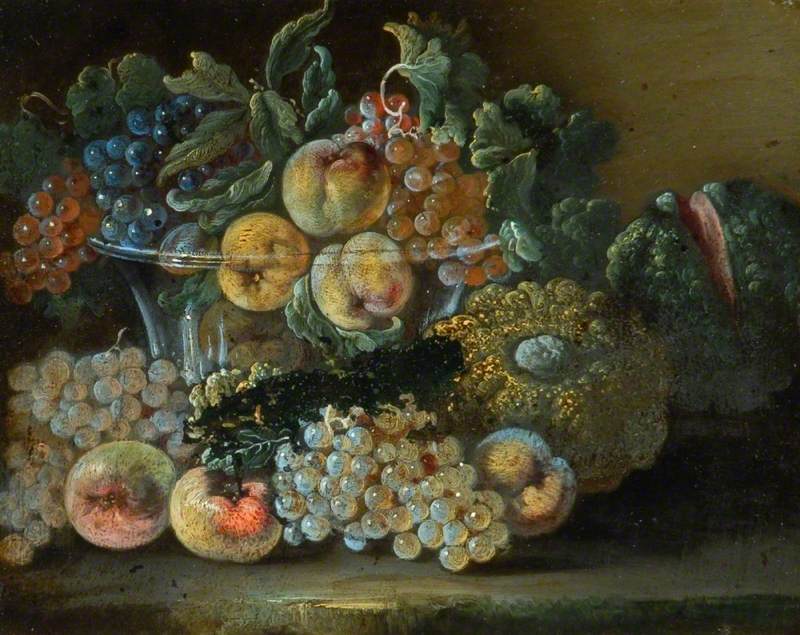 Still Life of Fruit in a Glass Bowl by Jan Pauwel Gillemans the Younger
