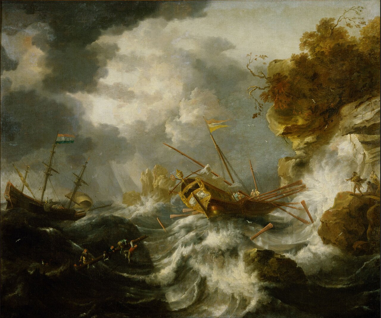 Ships in Trouble near the Coast by Jan Peeters the Elder