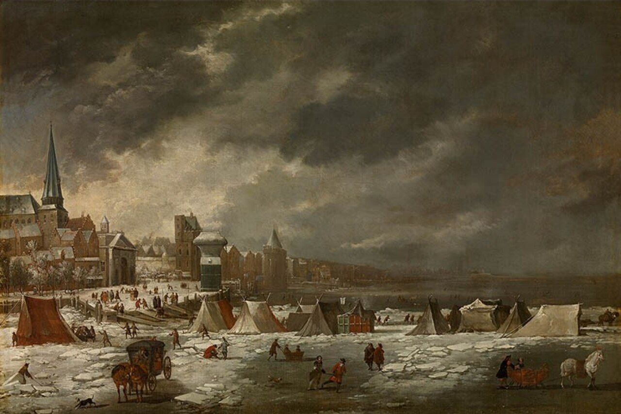 The Frozen Scheldt in Antwerp by Jan Peeters the Elder