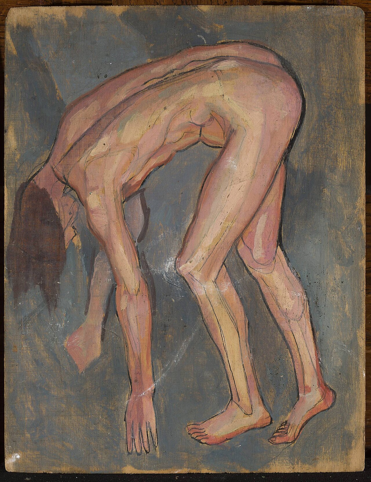 Bowing nude. by Jan Rembowski