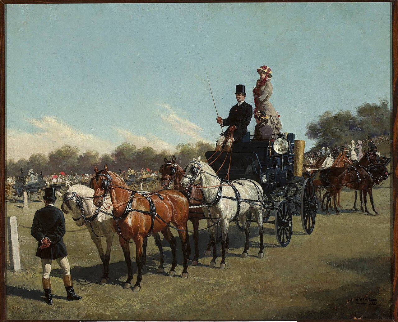 Carriage contest on Ujazdowski square by Jan Rosen