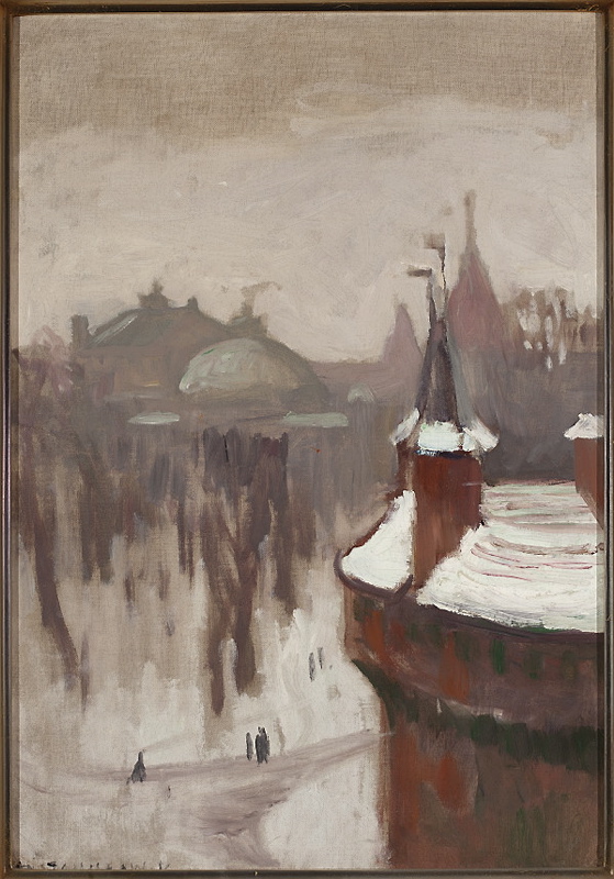 Barbican in Kraków by Jan Stanisławski