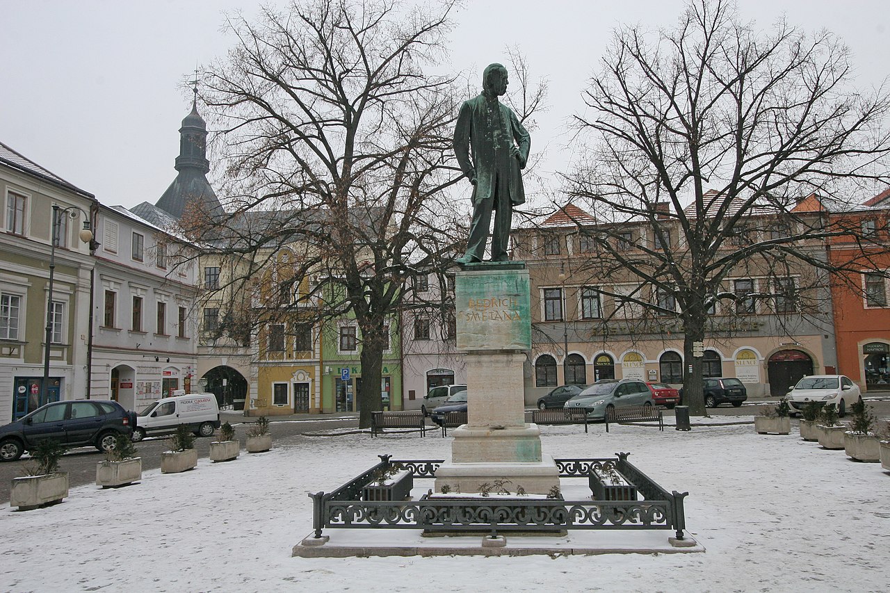 Statue of Bedřich Smetana in Litomyšl by Jan Štursa