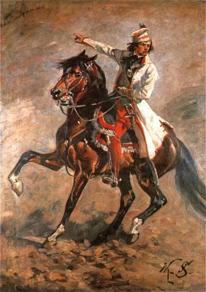 Kościuszko on horseback by Jan Styka