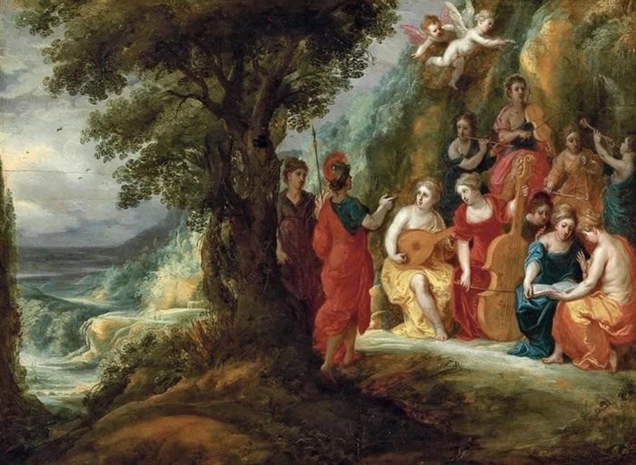 Apollo and the Muses by Jan Tilens