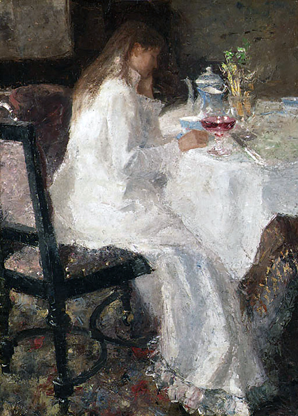 Lady in white by Jan Toorop