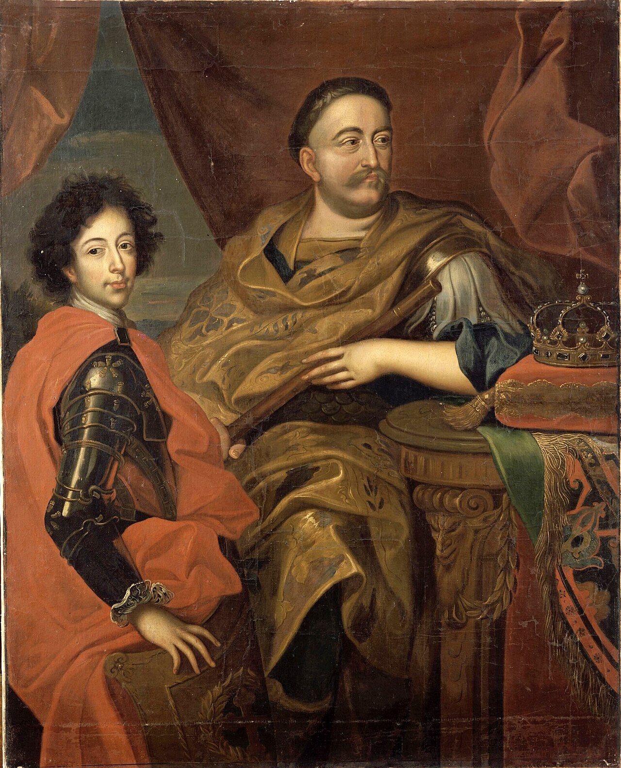 John III Sobieski, King of Poland (1624-1696) with one of his children by Jan Tricius