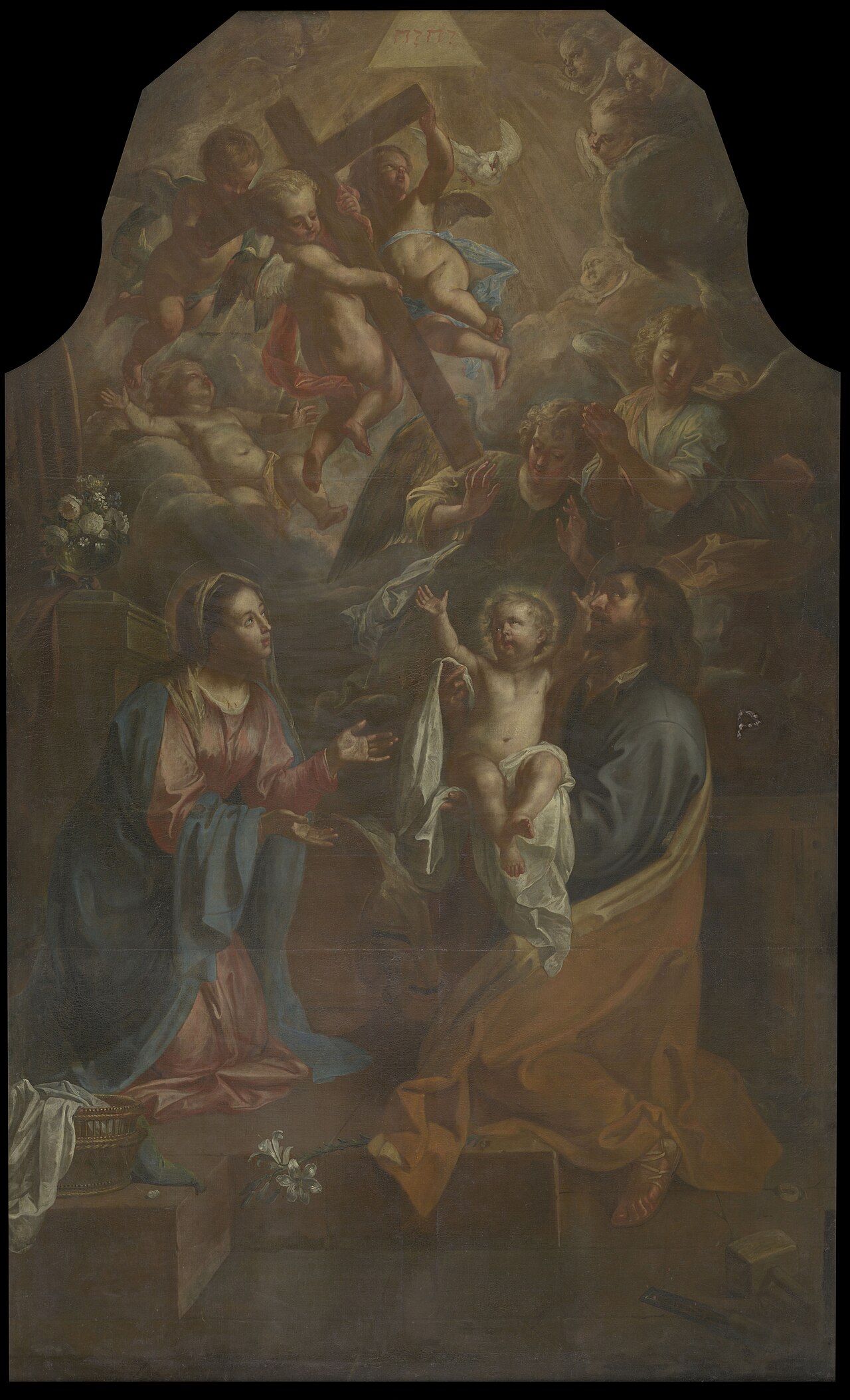 The Holy Family with a vision of the Arma Christi by Jan van Cleve