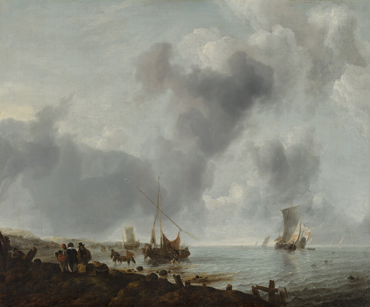 Ships off the Coast by Jan van de Cappelle