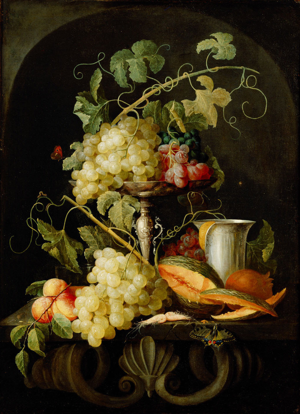Still life with fruit by Jan van den Hecke