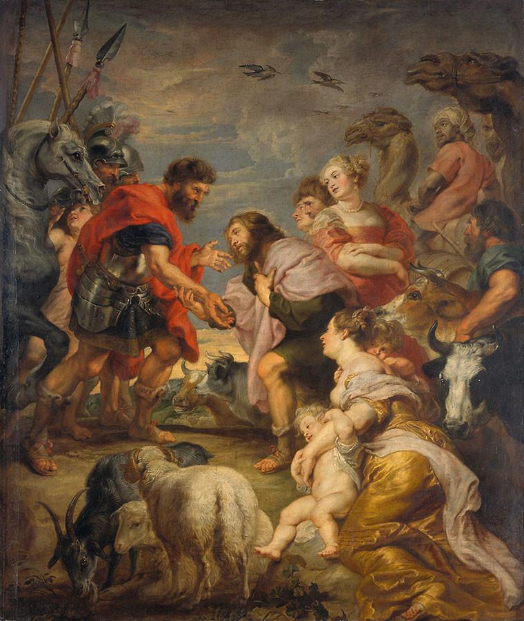The reconciliation of Jacob and Esau by Jan van den Hoecke