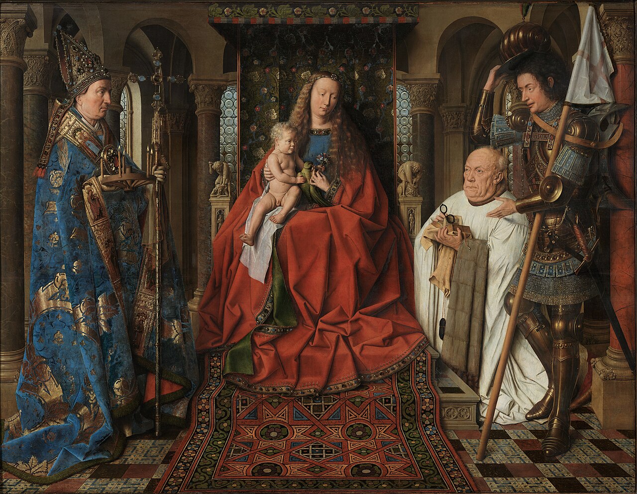 Madonna with Canon Joris van der Paele by Jan van Eyck