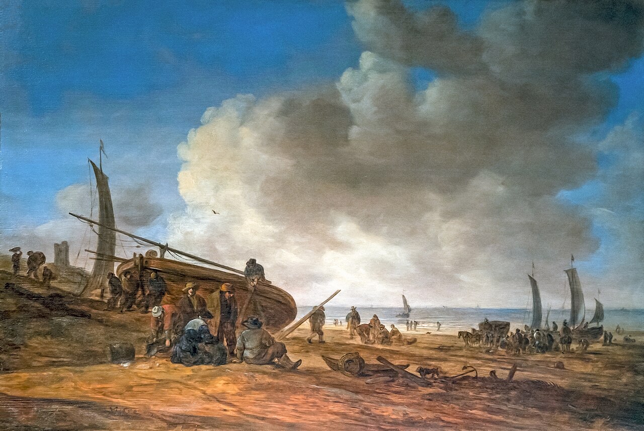 Beach Scene by Jan van Goyen