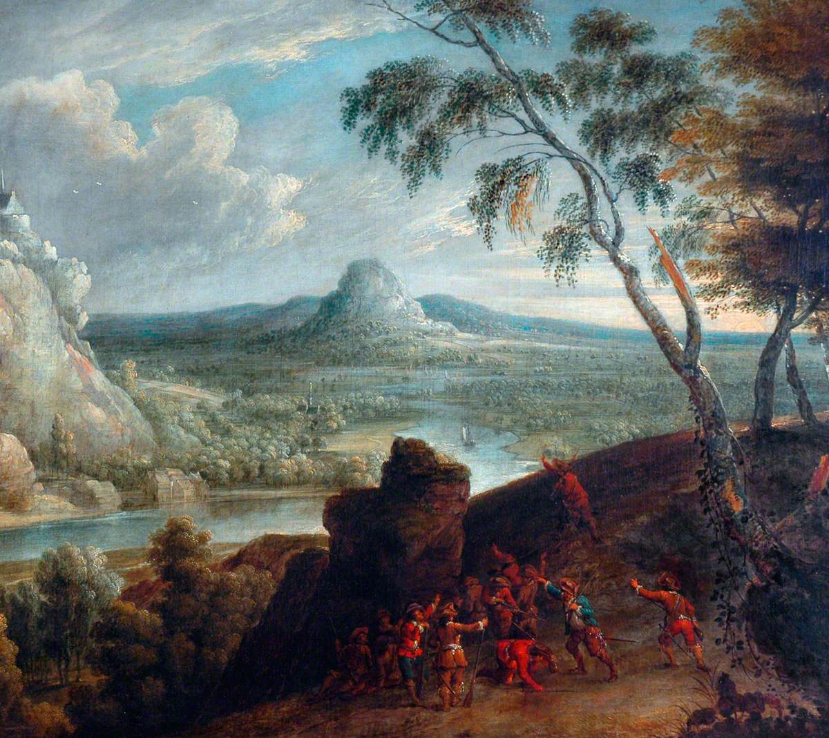 Landscape with Soldiers by Jan van Huchtenburgh