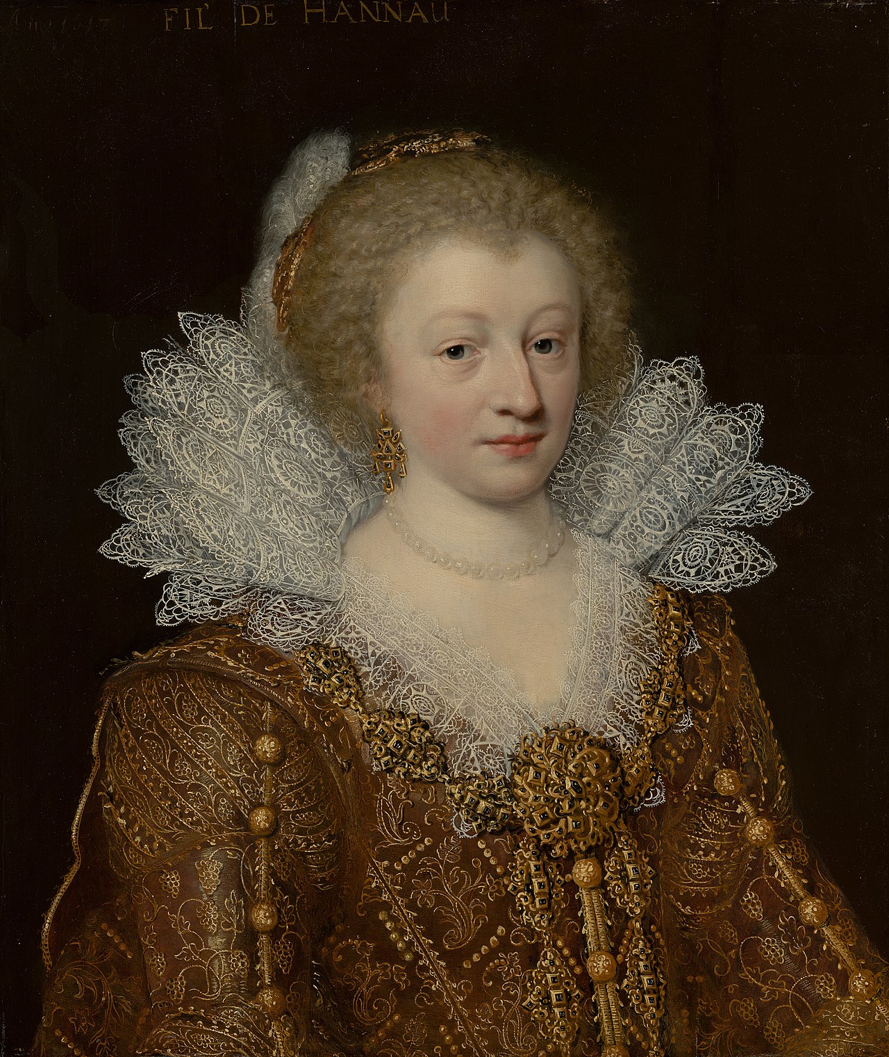 Portrait of Amélie Elisabeth of Hanau-Münzenberg by Jan van Ravesteyn