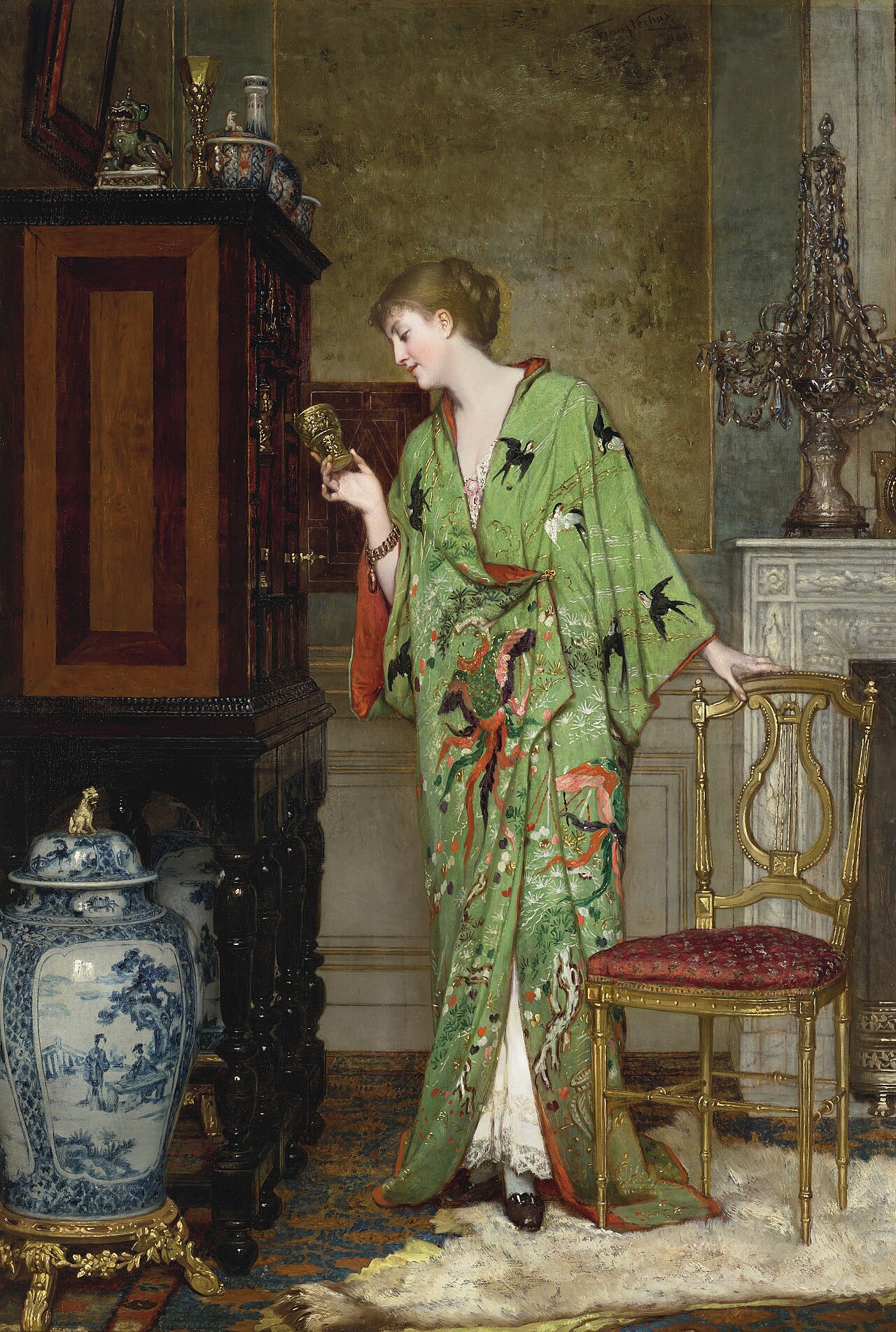 The green kimono collector by Jan Verhas