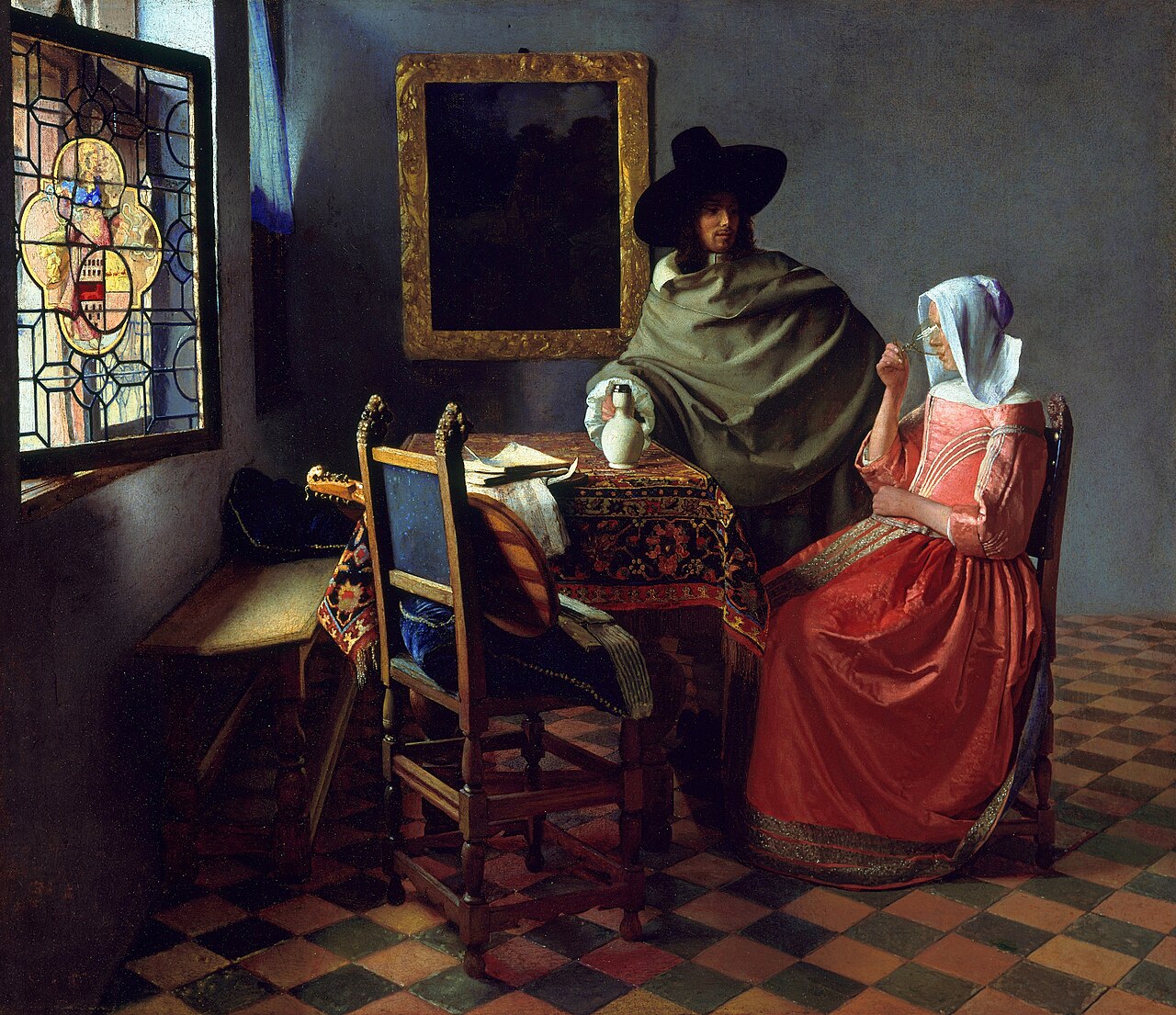 The Wine Glass by Jan Vermeer van Haarlem the Elder