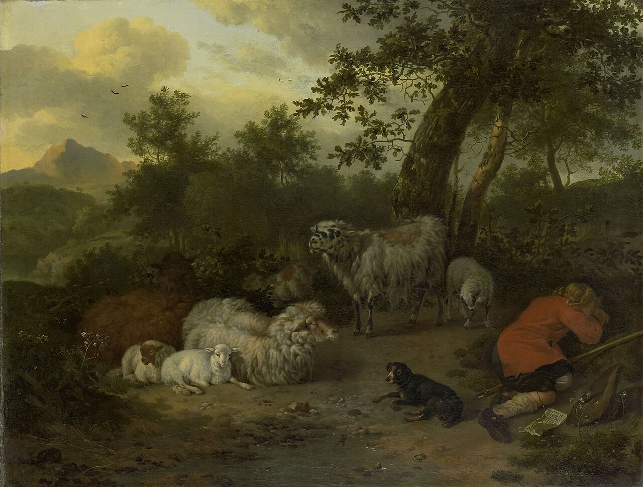 The Sleeping Shepherd by Jan Vermeer van Haarlem