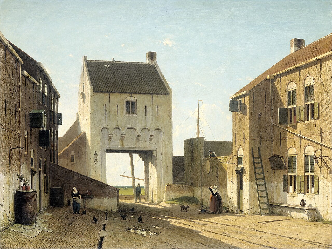 A Town Gate in Leerdam by Jan Weissenbruch